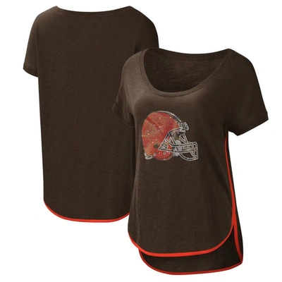 G-iii 4her By Carl Banks Brown Cleveland Browns Rookie Scoop Neck T-shirt