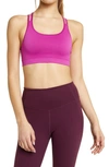 Zella Seamless Strappy Sports Bra In Pink Wild Aster