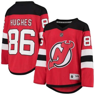 Outerstuff Kids' Youth Jack Hughes Red New Jersey Devils Home Player Replica Jersey