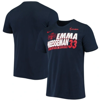 Nike Men's  Emma Meesseman Navy Washington Mystics Name And Number Performance T-shirt