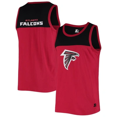 Starter Red/black Atlanta Falcons Team Touchdown Fashion Tank Top