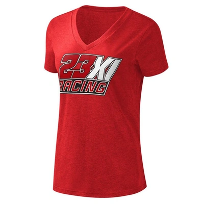 G-iii 4her By Carl Banks Red 23xi Racing 1st Place V-neck T-shirt