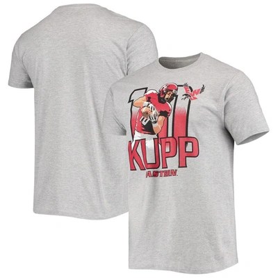 Retro Brand Original  Cooper Kupp Heathered Grey Eastern Washington Eagles Player T-shirt In Heather Grey