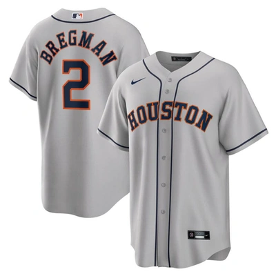 Nike Alex Bregman Gray Houston Astros Road Replica Player Name Jersey