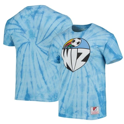 Mitchell & Ness Sky Blue Kansas City Wiz Since '96 Tie-dye T-shirt