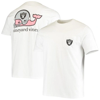Vineyard Vines White Las Vegas Raiders Big & Tall Helmet T-shirt