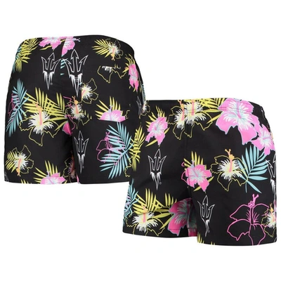 Foco Black Arizona State Sun Devils Neon Floral Swim Trunks