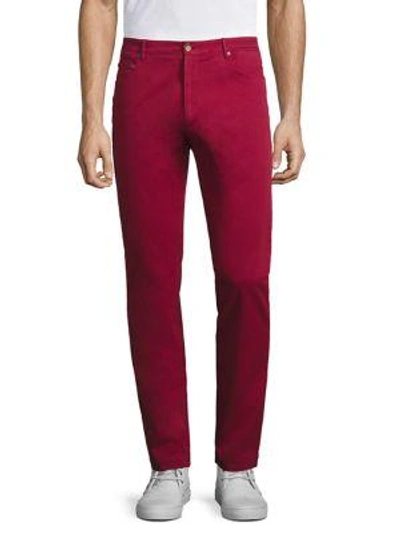 Gta 1955 Straight Leg Cotton Jeans In Red