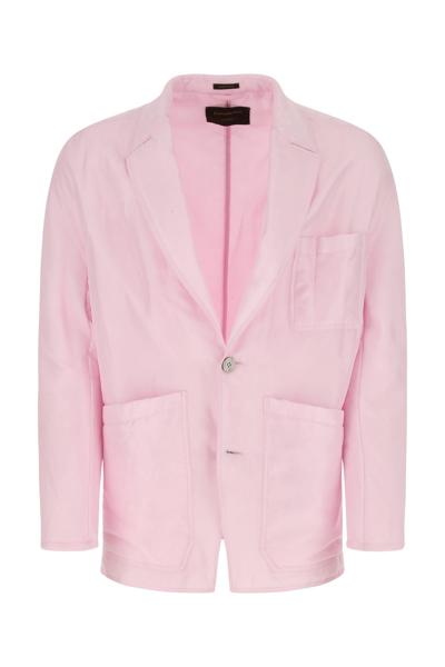 Ermenegildo Zegna Pastel Pink Silk Padded Blazer Nd Zegna Uomo 52