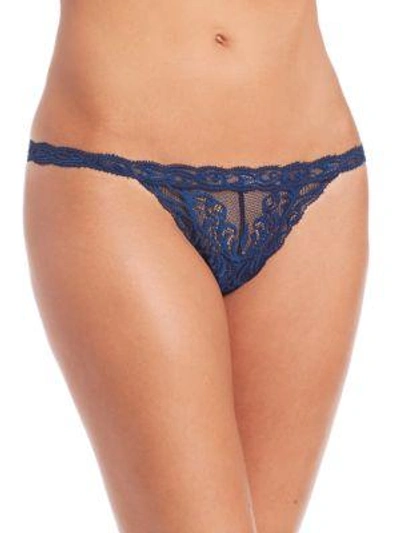 Natori Foundations Feathers Thong In Blue Green
