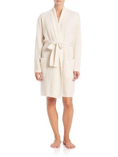 Saks Fifth Avenue Cashmere Robe In White