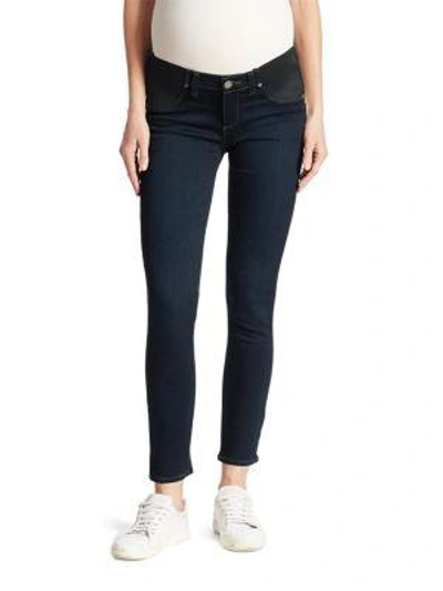 Paige Maternity Verdugo Mid-rise Ankle Skinny Maternity Jeans In Mona