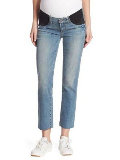 Paige Maternity Miki Straight Leg Maternity Jeans In Big Sur