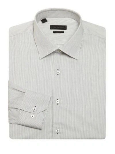 Saks Fifth Avenue Men's Collection Regular-fit Cotton Dress Shirt In Black