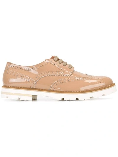 Baldinini Contrast Sole Brogue Shoes In Neutrals