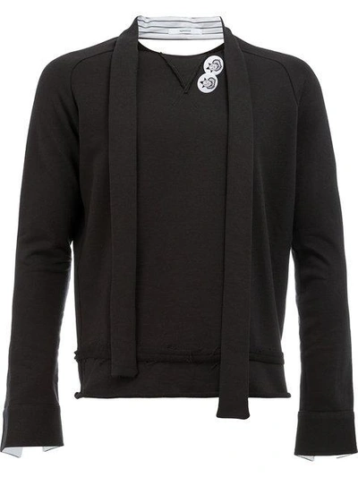 Aganovich Tied Neck Sweatshirt - Black