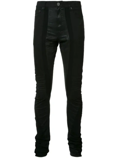 Private Stock Skinny Contrast Trousers In Black