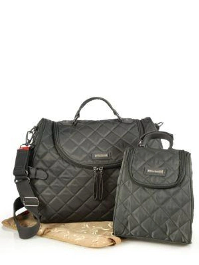 Storksak Poppy 3-piece Convertible Backpack Diaper Bag In Charcoal