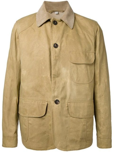 Kent & Curwen Panelled Shirt Jacket In Brown