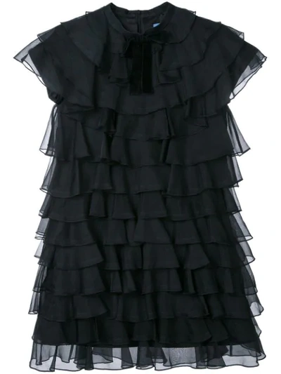 Macgraw Bon Bon Silk Dress In Black