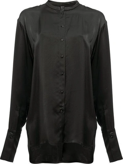 Ilaria Nistri Collarless Shirt In Black