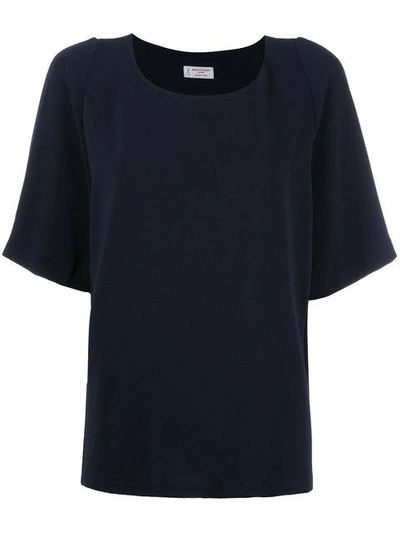 Alberto Biani Pleated Back T-shirt - Blue