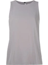 Alberto Biani Round Neck Top - Grey