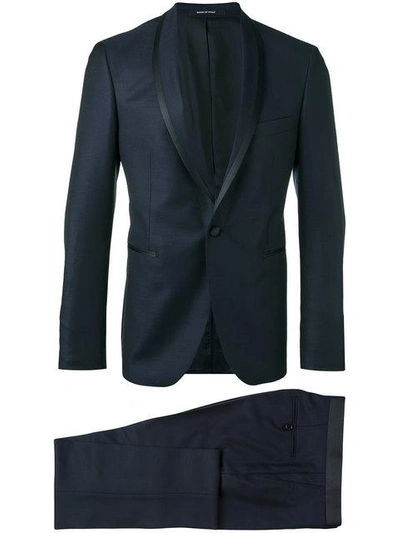 Tagliatore Shawl Lapel Two-piece Suit In Blue