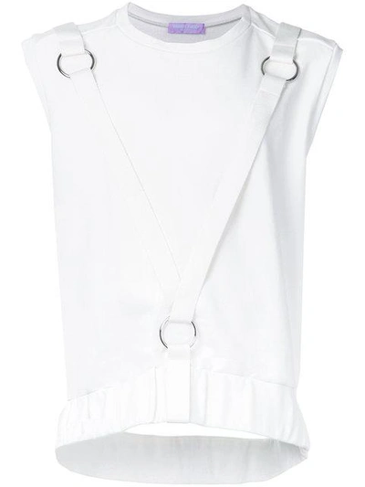 Private Policy Knit Harness Vest - White