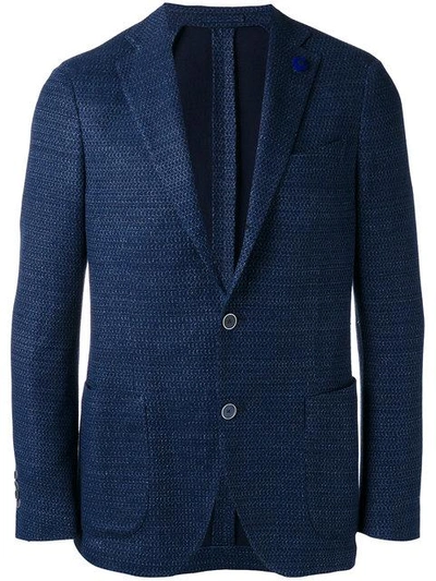 Lardini Single-breasted Tailored Blazer - Blue