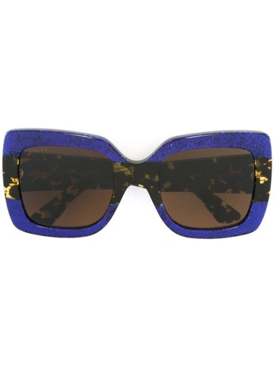 Gucci Eyewear Oversized Square Sunglasses - Blue