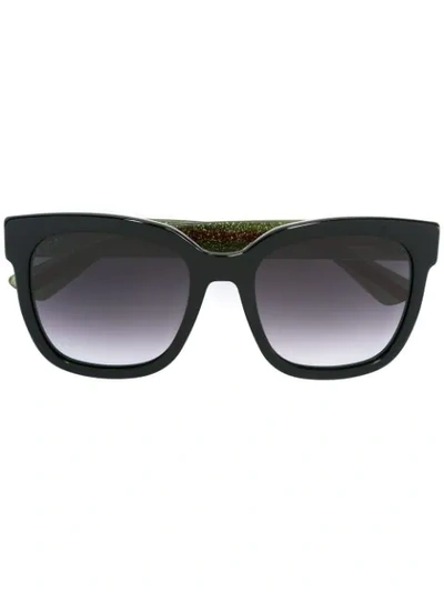 Gucci Square Shaped Sunglasses In Black