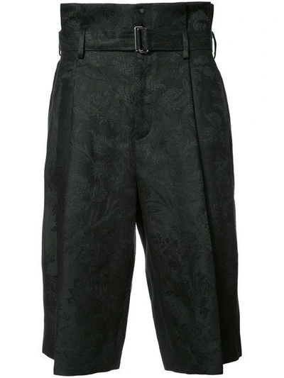 Aganovich Belted Cropped Trousers In Black