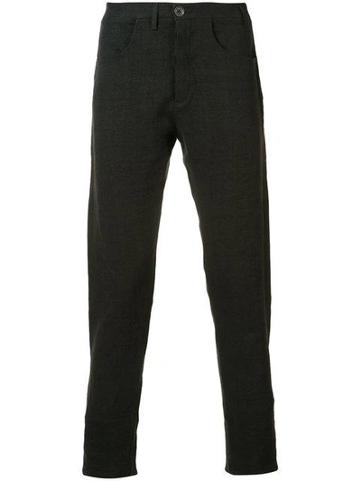 Label Under Construction Regular Trousers In Black