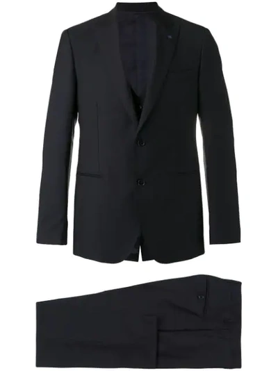 Lardini Two-piece Slim Fit Suit In Blue