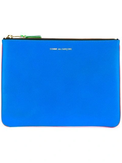 Comme Des Garçons Zipped Clutch In Orbl