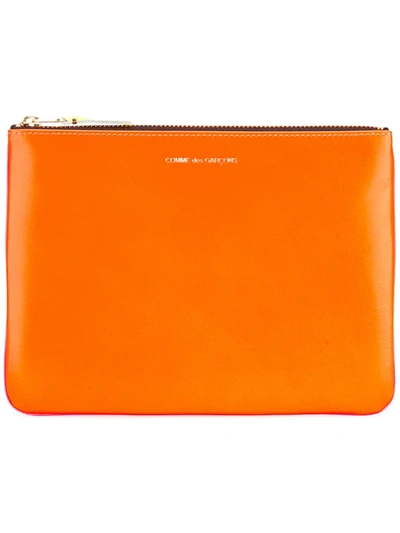 Comme Des Garçons Super Fluo Classic Wallet In Orange