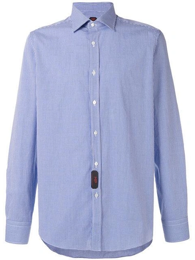 Mp Massimo Piombo Checked Shirt In Blue