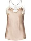 Gilda & Pearl Gina Short Silk And Lace Slip In Neutrals