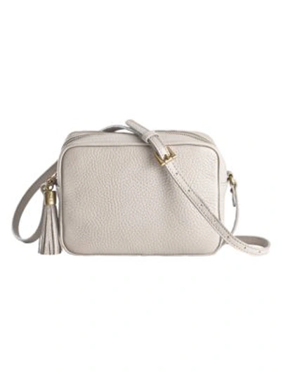 Gigi New York Ivory Pebbled Leather Madison Crossbody