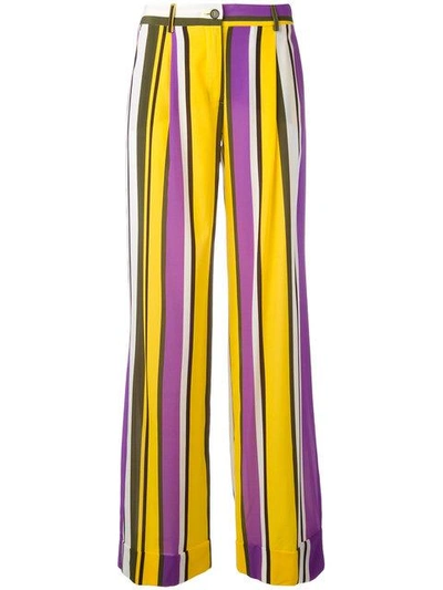 P.a.r.o.s.h Sweden Flared Trousers In Multicolour