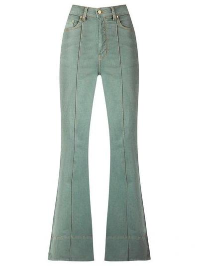 Amapô High Waist Flared Jeans - Green