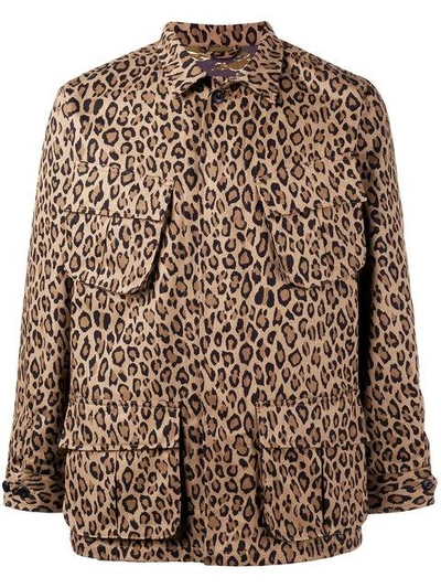 Uniform Experiment Leopard Print Jacket In Brown