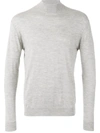 N•peal Fine Gauge Mock Turtle Neck Jumper In Grey