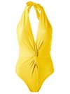 Martha Medeiros Halterneck Swimsuit - Yellow