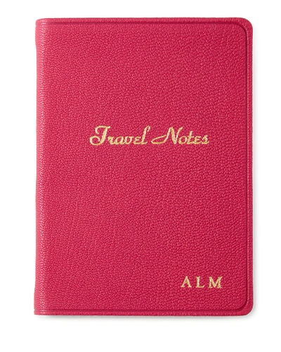 Graphic Image Travel Notebook, Personalized In Pink