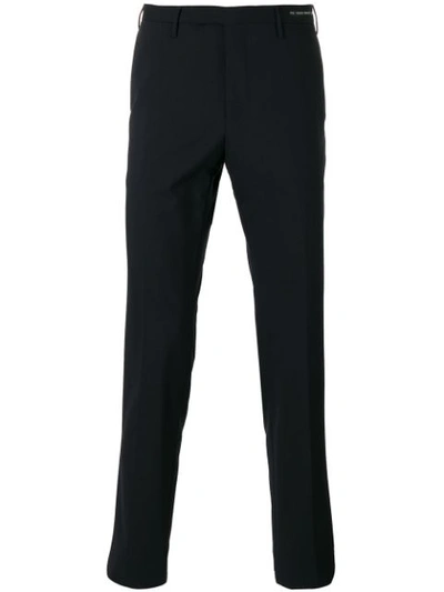 Pt01 Seaming Detail Tailored Trousers In Blue