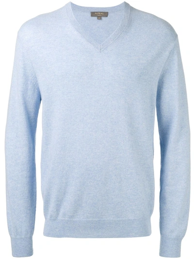 N•peal Crew Neck Cashmere Jumper In Blue