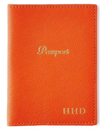Gigi New York Passport Case, Personalized In Orange