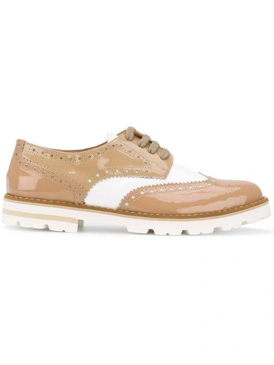 Baldinini Contrast Brogues In Neutrals